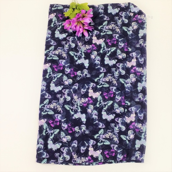 K Accessories Kimono Top Purple Green Butterfly Print Womens One Size Fits Most - Picture 6 of 8